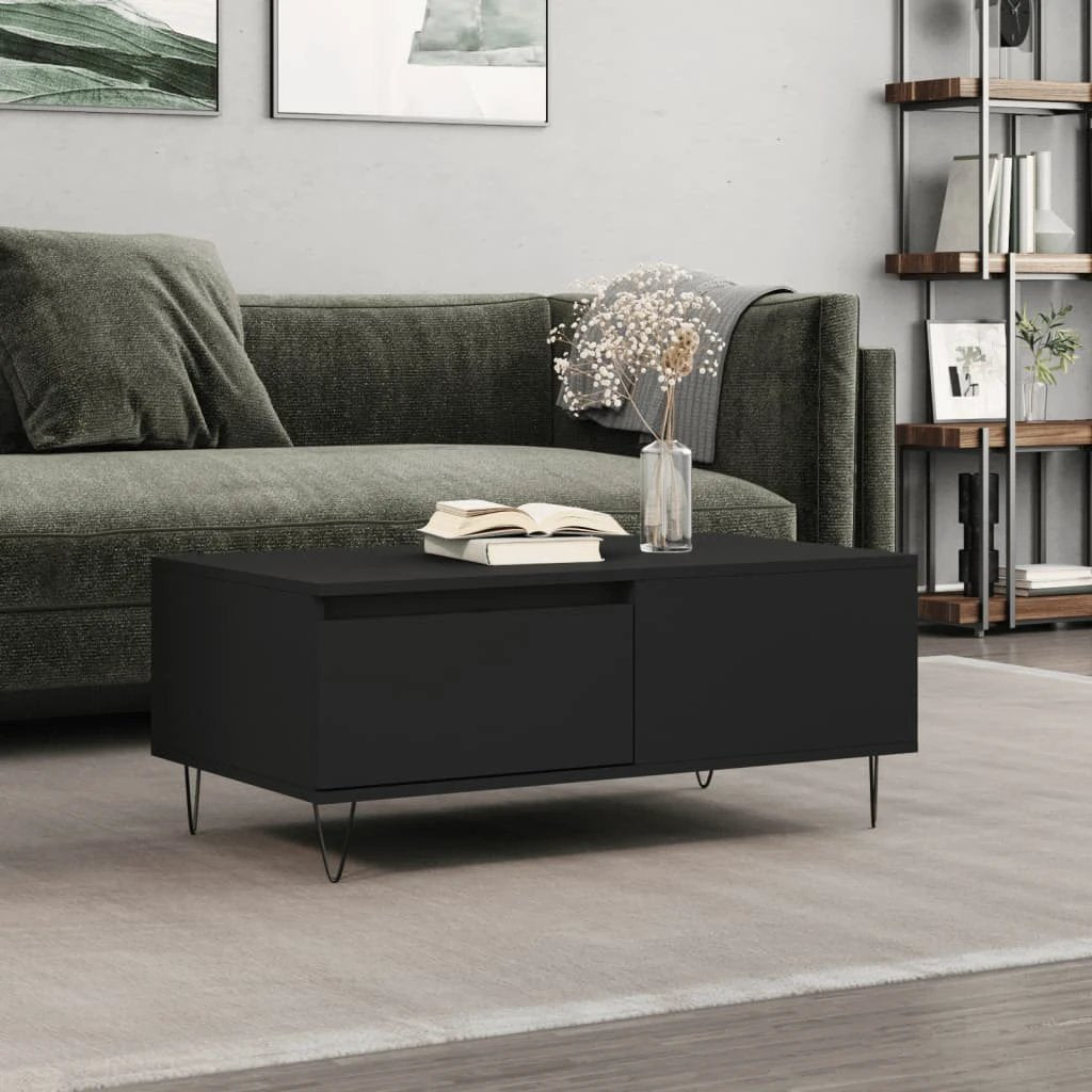vidaXL vidaXL Coffee Table 90x50x36.5 cm White Engineered Wood Moisture-Resistant Living Room - Coffee Table