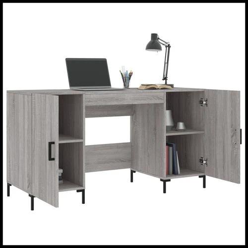 vidaXL vidaXL Desk 140x50x75 cm Engineered Wood with Ample Storage for Home Office Use - Uncategorized Desk