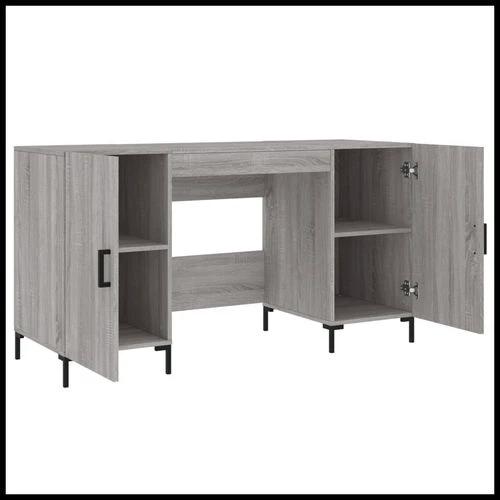 vidaXL vidaXL Desk 140x50x75 cm Engineered Wood with Ample Storage for Home Office Use - Uncategorized Desk