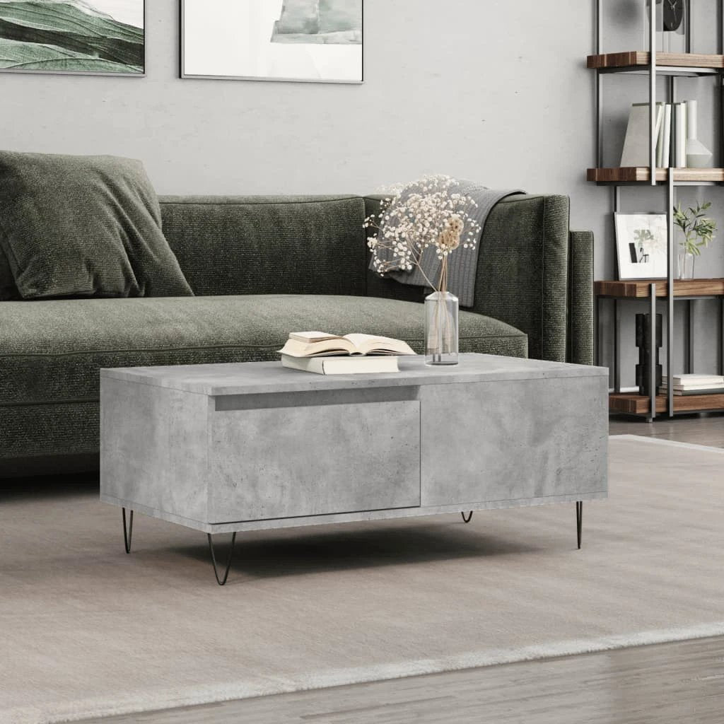 vidaXL vidaXL Coffee Table 90x50x36.5 cm White Engineered Wood Moisture-Resistant Living Room - Coffee Table