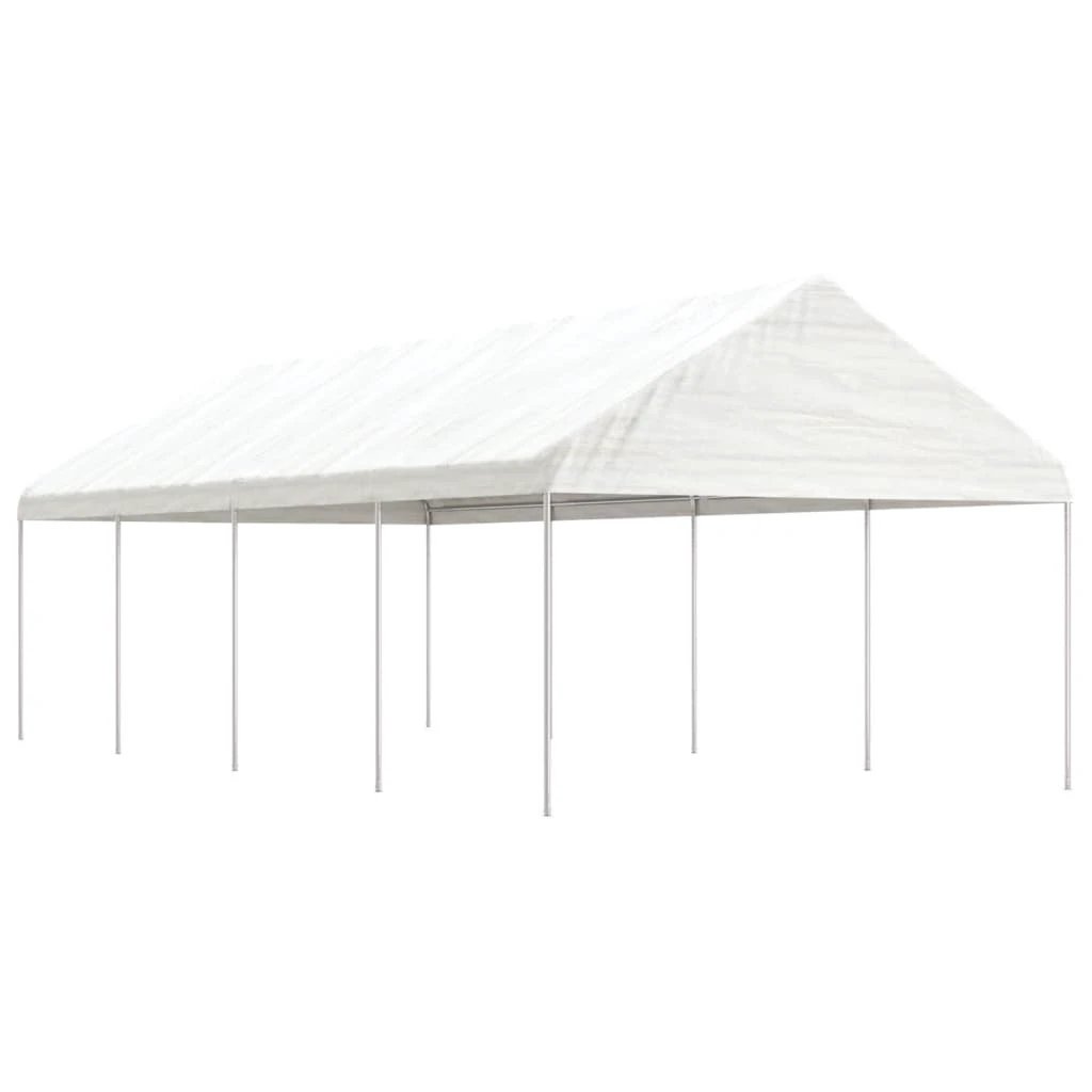 vidaXL Gazebo with Roof White 4.08x2.23x3.22 m Polyethylene by vidaXL