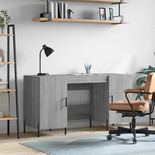 vidaXL Desk White 140x50x75 cm Engineered Wood with Ample Storage by vidaXL