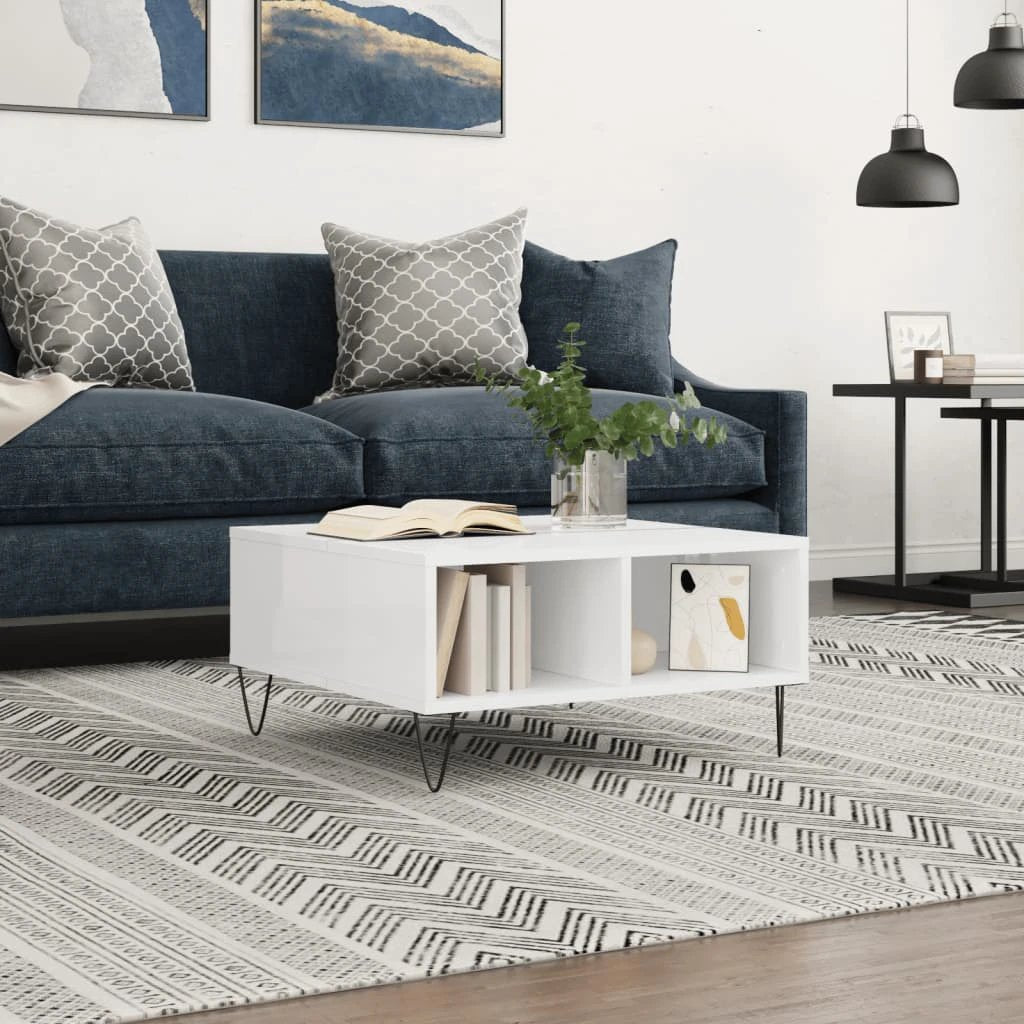 VidaXL Coffee Table 60x60x30 Engineered Wood Living Room by vidaXL