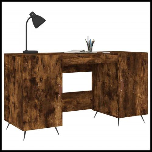 vidaXL Desk 140x50x75 cm Engineered Wood with Ample Storage by vidaXL