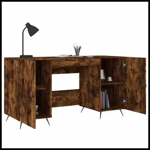 vidaXL Desk 140x50x75 cm Engineered Wood with Ample Storage by vidaXL