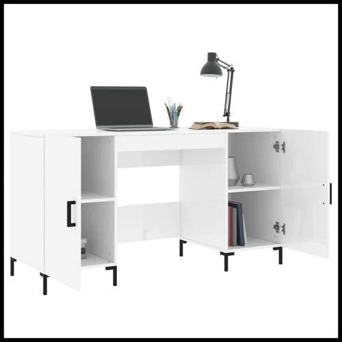 vidaXL vidaXL Desk 140x50x75 cm Engineered Wood with Ample Storage for Home Office Use - Uncategorized Desk