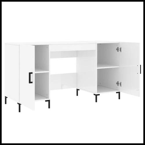 vidaXL vidaXL Desk 140x50x75 cm Engineered Wood with Ample Storage for Home Office Use - Uncategorized Desk