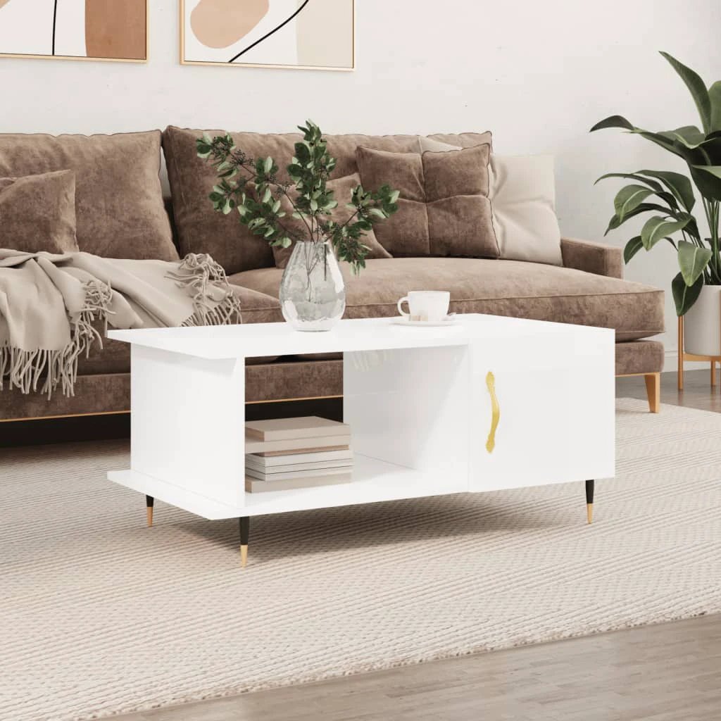 VidaXL Coffee Table 90x50x40 cm Engineered Wood Storage by vidaXL