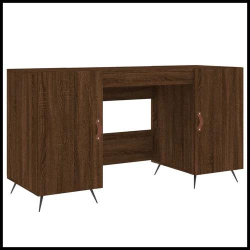 vidaXL Desk 140x50x75 cm Engineered Wood with Ample Storage by vidaXL
