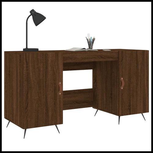 vidaXL Desk 140x50x75 cm Engineered Wood with Ample Storage by vidaXL