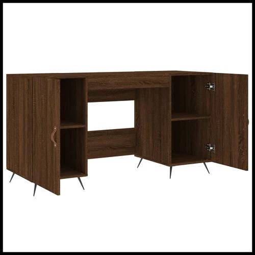 vidaXL Desk 140x50x75 cm Engineered Wood with Ample Storage by vidaXL