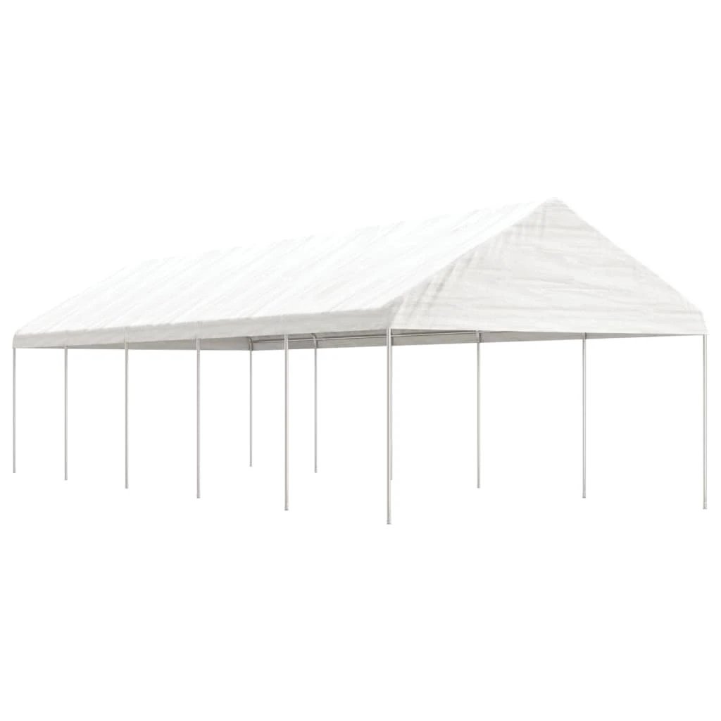 vidaXL Gazebo with Roof White 4.08x2.23x3.22 m Polyethylene by vidaXL