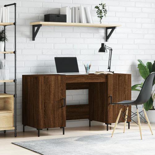 vidaXL vidaXL Desk 140x50x75 cm Engineered Wood with Ample Storage for Home Office Use - Uncategorized Desk