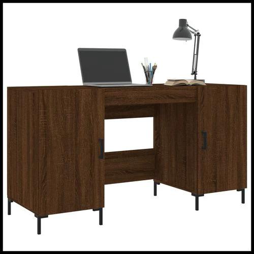 vidaXL vidaXL Desk 140x50x75 cm Engineered Wood with Ample Storage for Home Office Use - Uncategorized Desk