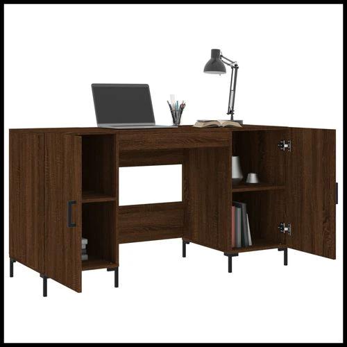 vidaXL Desk 140x50x75 cm Engineered Wood with Ample Storage for Home Office Use by vidaXL