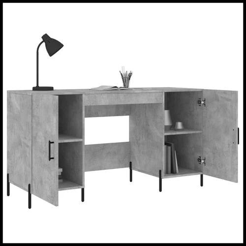 vidaXL vidaXL Desk White 140x50x75 cm Engineered Wood with Ample Storage - Uncategorized Desk