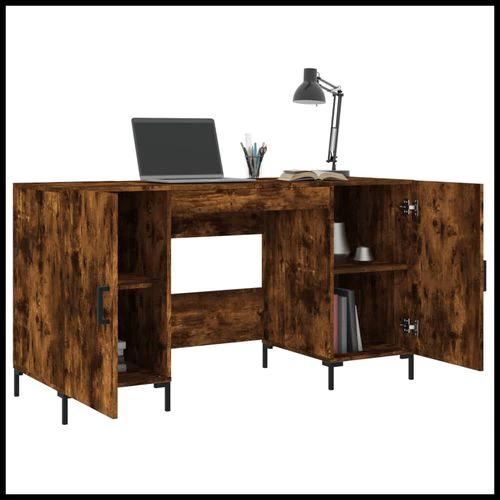 vidaXL vidaXL Desk 140x50x75 cm Engineered Wood with Ample Storage for Home Office Use - Uncategorized Desk