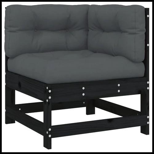 vidaXL Corner Sofa with Cushions 2-Seater Solid Pine Wood for Outdoor Relaxation and Comfort by vidaXL