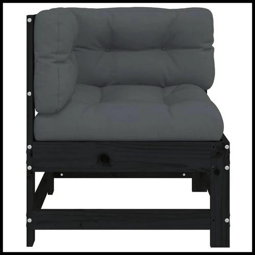 vidaXL Corner Sofa with Cushions 2-Seater Solid Pine Wood for Outdoor Relaxation and Comfort by vidaXL