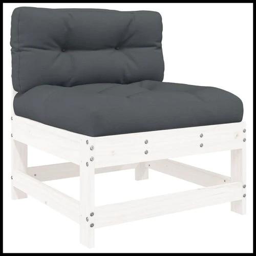 vidaXL Corner Sofa with Cushions 2-Seater Solid Pine Wood for Outdoor Relaxation and Comfort by vidaXL