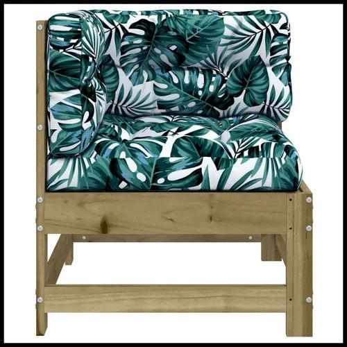 vidaXL Corner Sofa with Cushions 2-Seater Solid Pine Wood for Outdoor Relaxation and Comfort by vidaXL