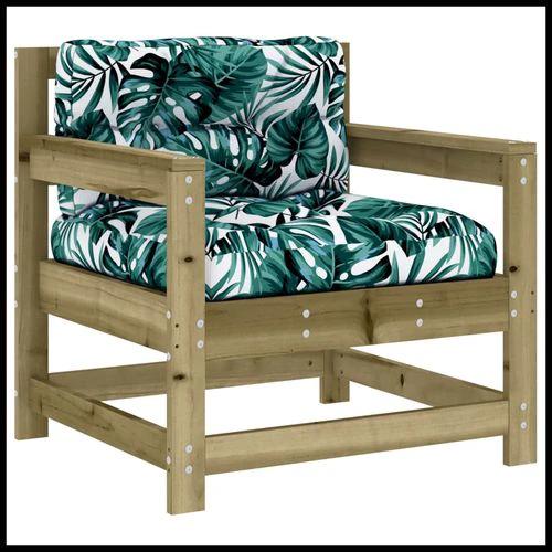 vidaXL Corner Sofa with Cushions 2-Seater Solid Pine Wood for Outdoor Relaxation and Comfort by vidaXL