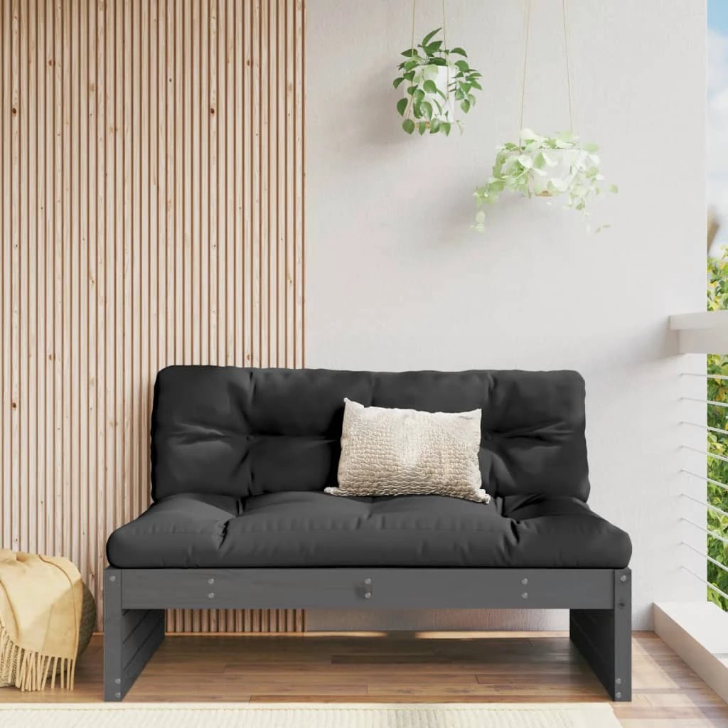 VidaXL Middle Sofa 120x80 cm Solid Pine Cushioned Outdoor by vidaXL