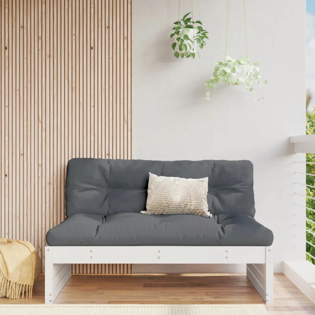 VidaXL Middle Sofa 120x80 cm Solid Pine Cushioned Outdoor by vidaXL