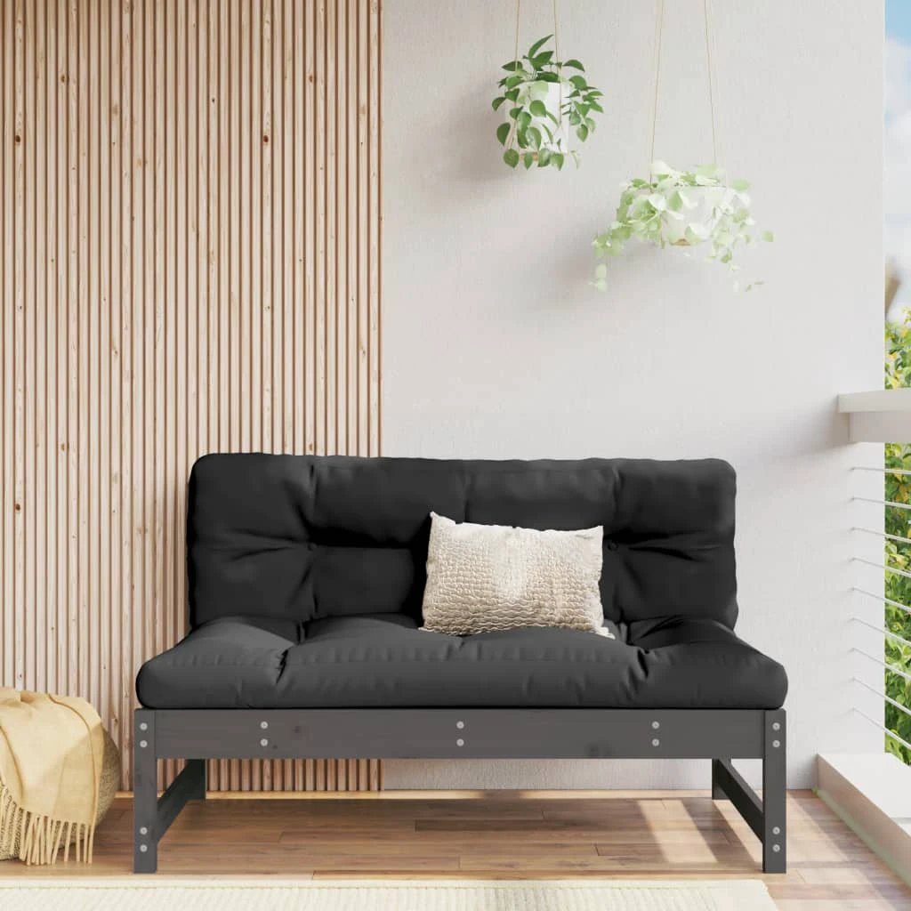 vidaXL VidaXL Middle Sofa 120x80 Cm Slatted Pine Cushioned Garden - Sofa