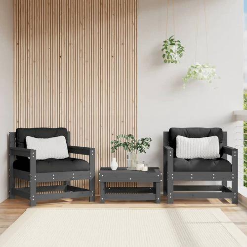 vidaXL vidaXL Corner Sofa with Cushions 2-Seater Solid Pine Wood for Outdoor Relaxation and Comfort - Garden Sofa Sets