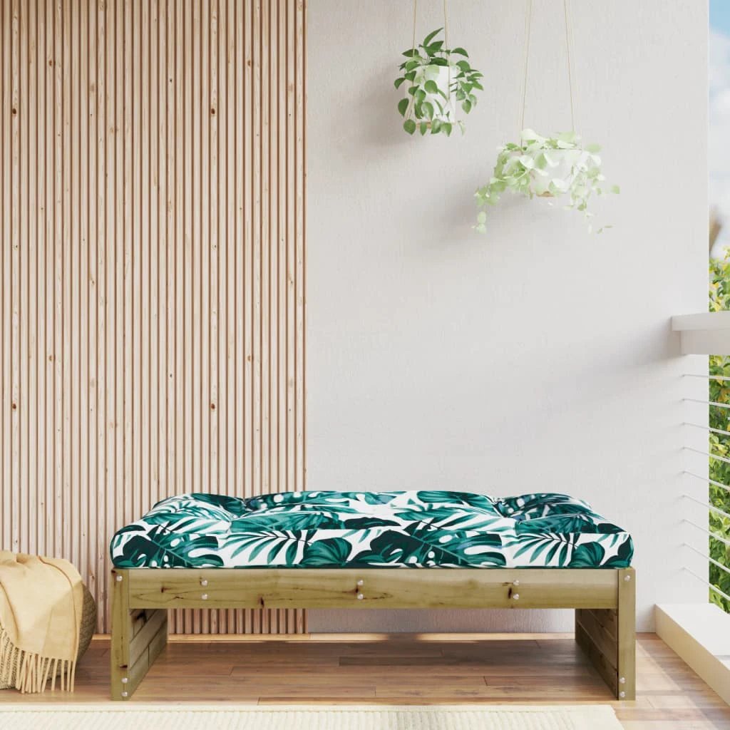 VidaXL Middle Sofa 120x80 cm Solid Pine Cushioned Outdoor by vidaXL