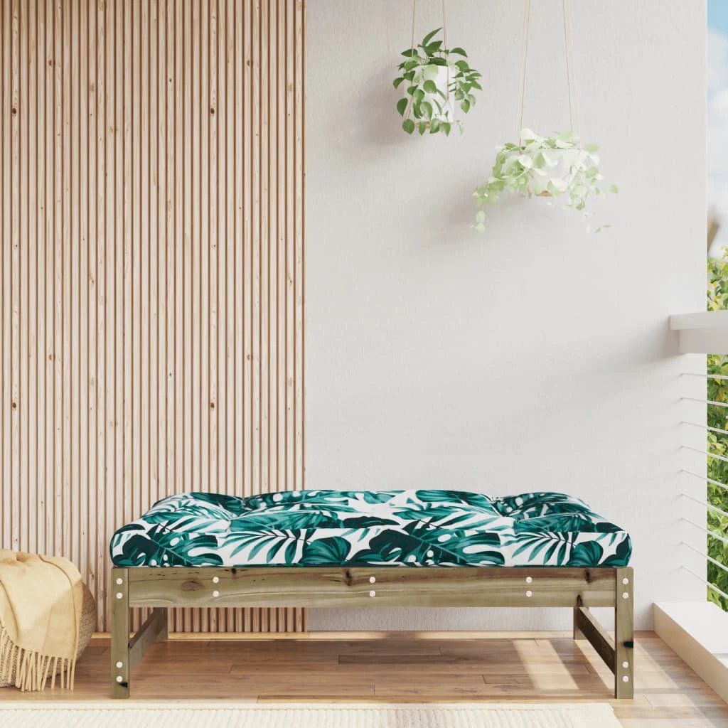 vidaXL VidaXL Middle Sofa 120x80 Cm Slatted Pine Cushioned Garden - Sofa