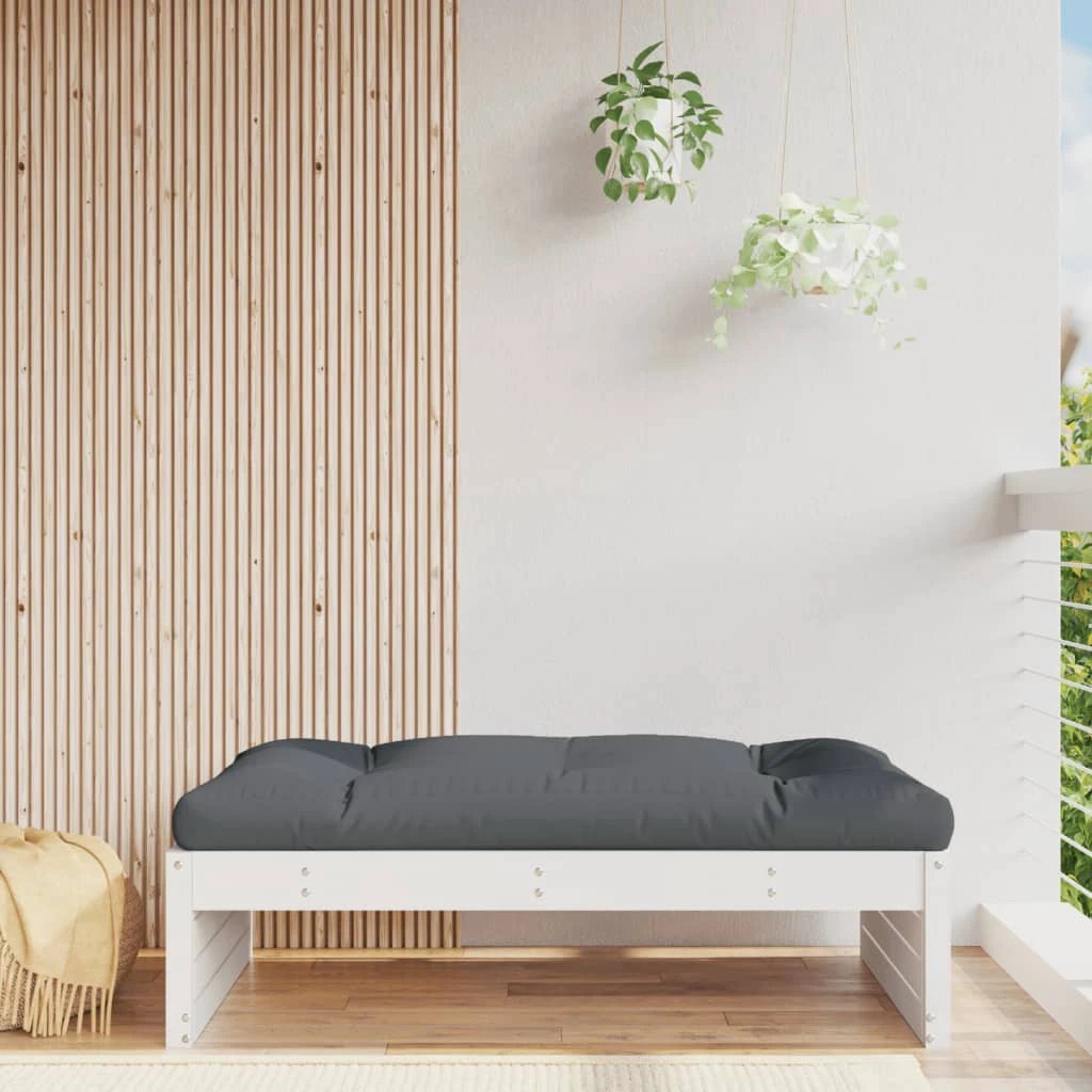 VidaXL Middle Sofa 120x80 cm Solid Pine Cushioned Outdoor by vidaXL