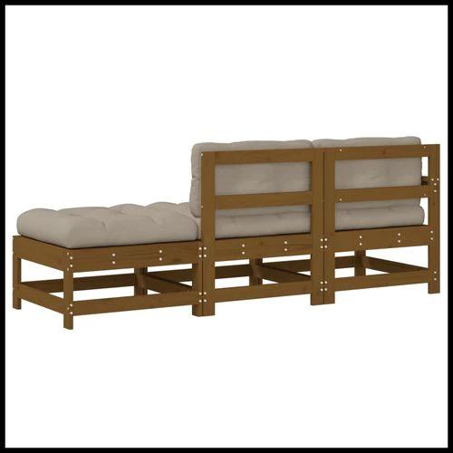 vidaXL Corner Sofa with Cushions 2-Seater Solid Pine Wood for Outdoor Relaxation and Comfort by vidaXL