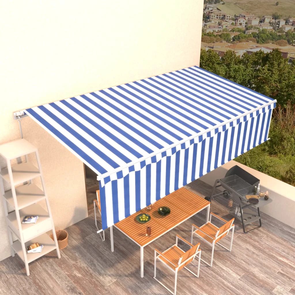 vidaXL VidaXL Awning 3x2.5m Blue White Outdoor - Cover