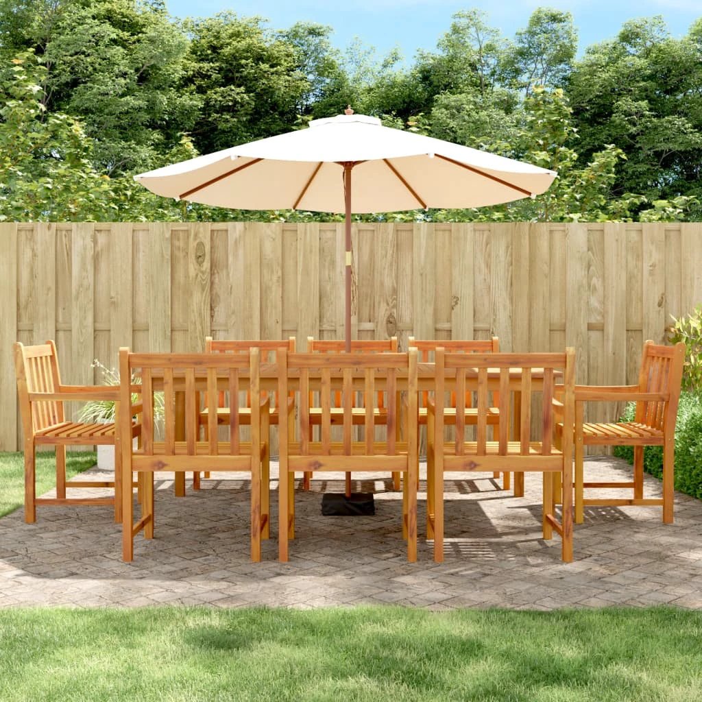 VidaXL Garden Dining Set 3 Piece Solid Acacia Wood Outdoor by vidaXL