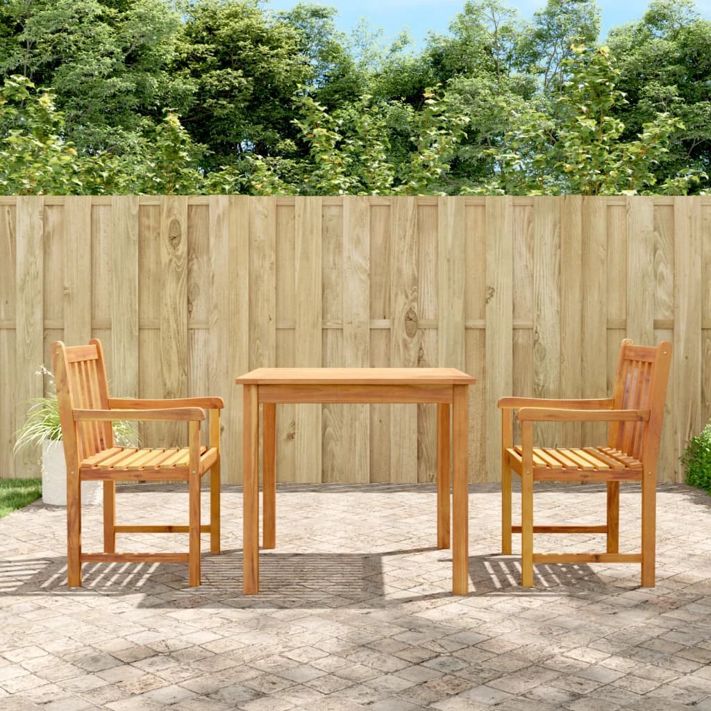 VidaXL Garden Dining Set 3 Piece Solid Acacia Wood Outdoor by vidaXL