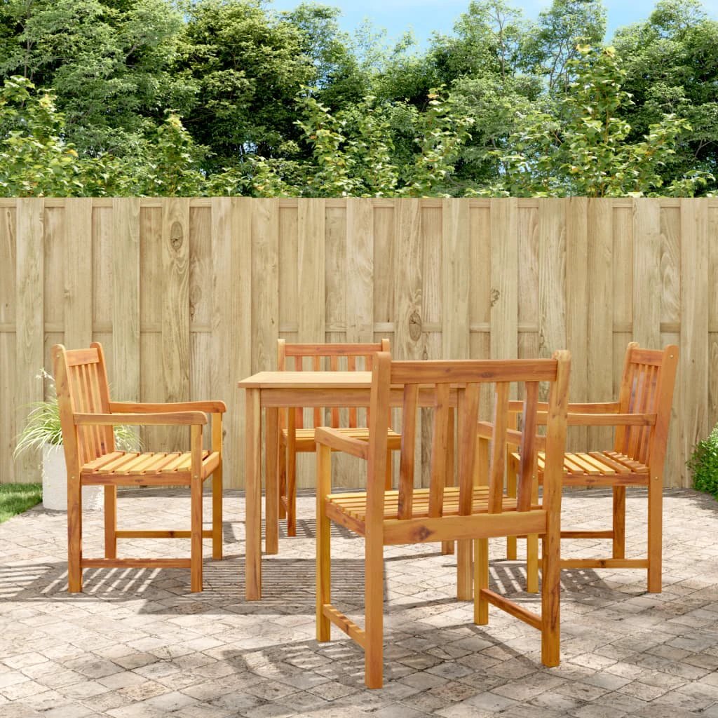 VidaXL Garden Dining Set 3 Piece Solid Acacia Wood Outdoor by vidaXL