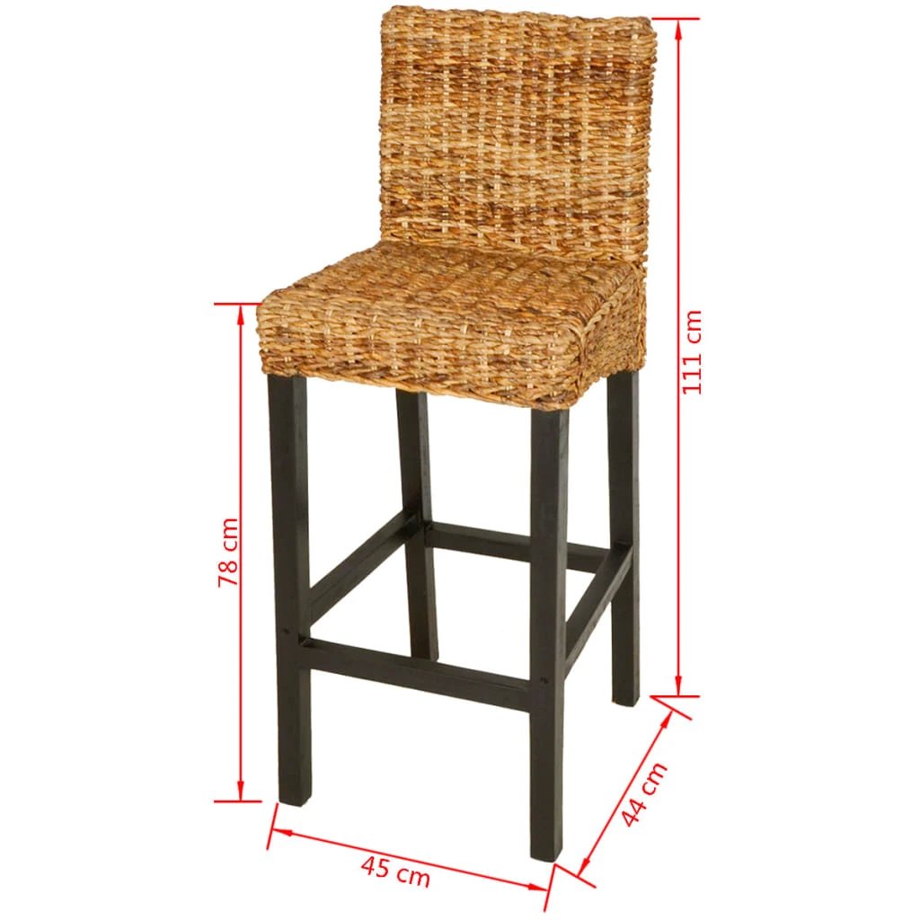 vidaXL Bar Stools 2 pcs Abaca by vidaXL