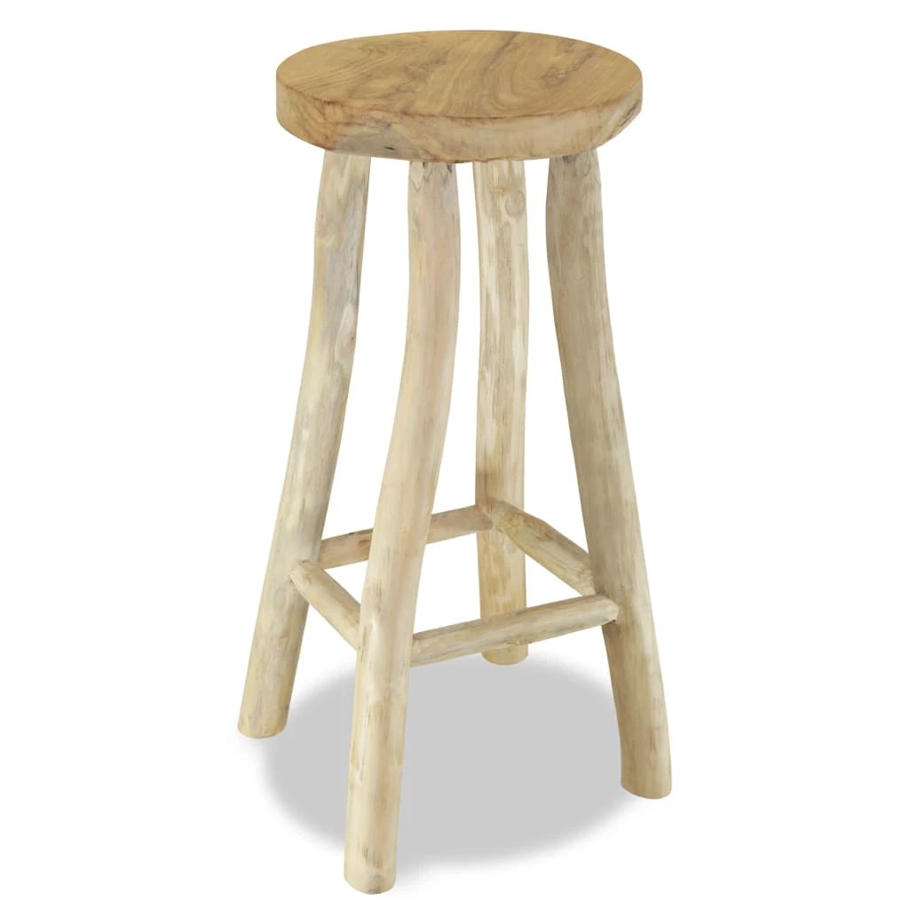 vidaXL Bar Stool Solid Teak Wood by vidaXL