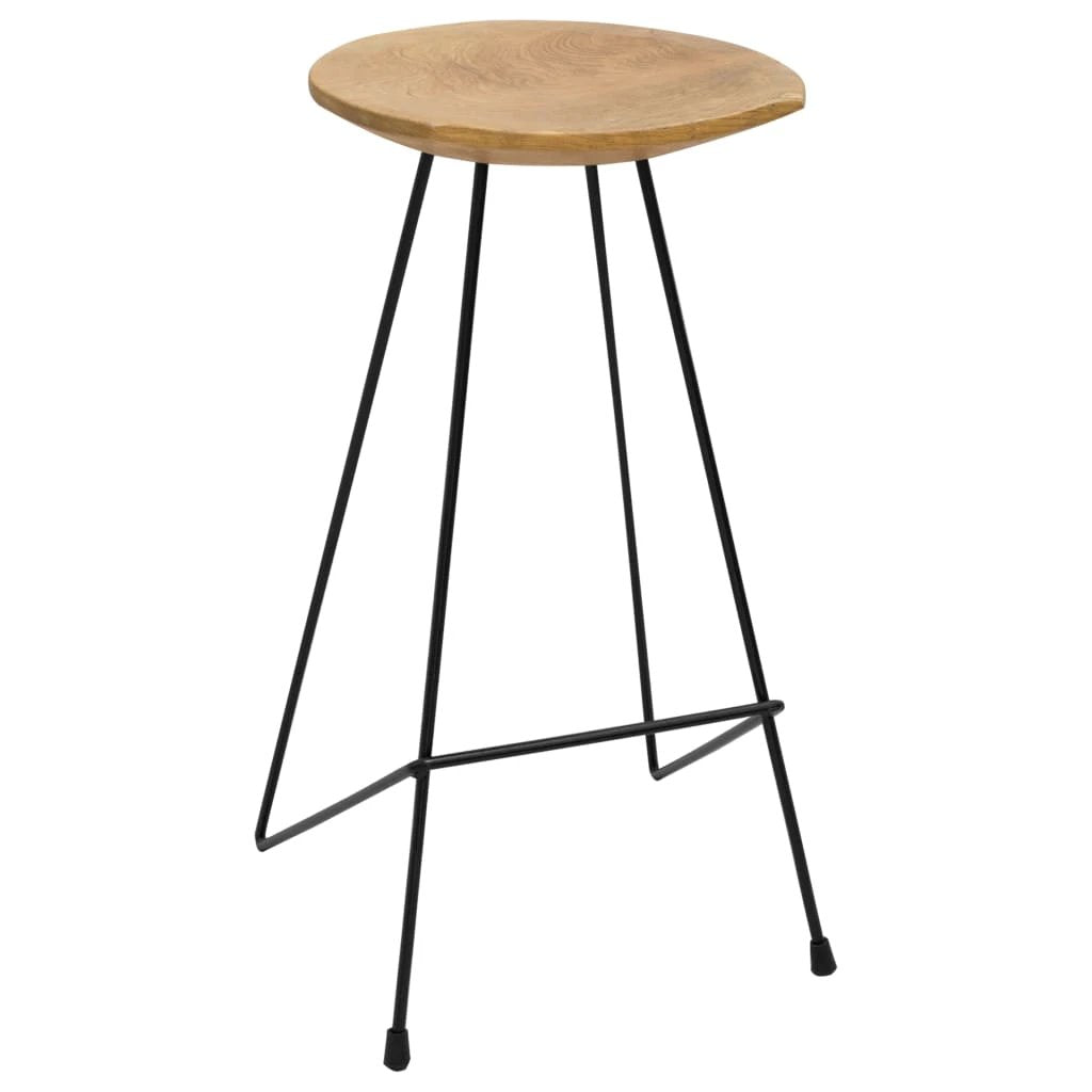 vidaXL Bar Stools 2 pcs Solid Teak Wood by vidaXL