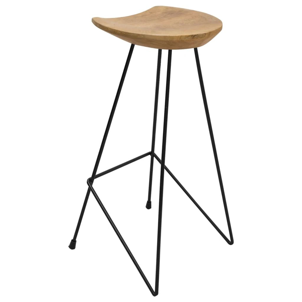 vidaXL Bar Stools 2 pcs Solid Teak Wood by vidaXL