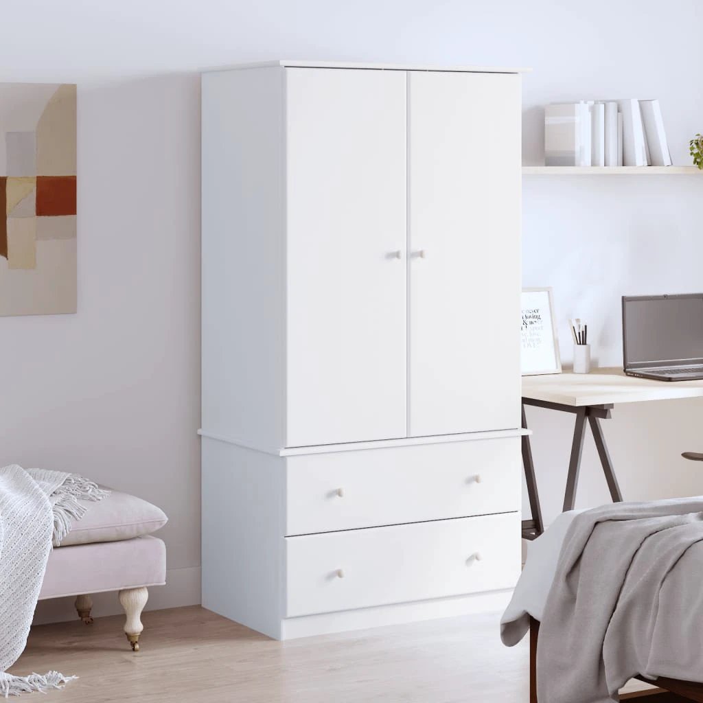 vidaXL vidaXL Wardrobe ALTA 90x55x170 cm Solid Wood Pine - Wardrobe