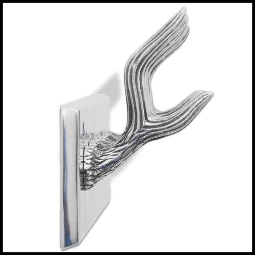 vidaXL Wardrobe Coat Hooks 2 pcs Silver Aluminium by vidaXL