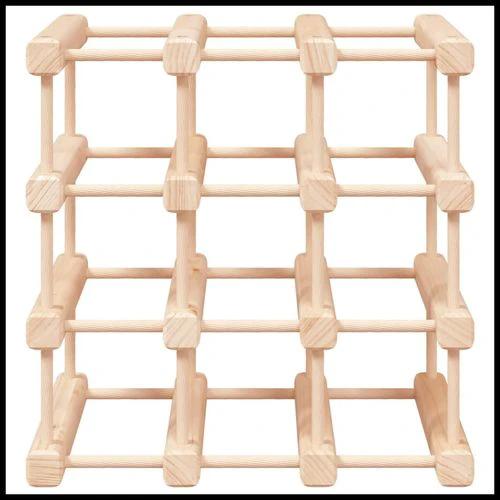 vidaXL Wine Rack for 12 Bottles 36x23x36 cm Solid Pine Wood for Elegant Wine Storage and Display by vidaXL