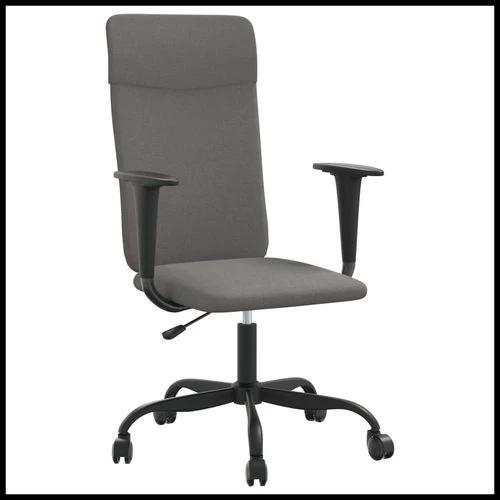 vidaXL vidaXL Office Chair Light Grey Fabric with Adjustable Height for Home Office Professionals - Office Chair