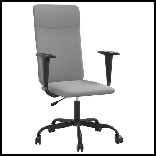 vidaXL vidaXL Office Chair Light Grey Fabric with Adjustable Height for Home Office Professionals - Office Chair