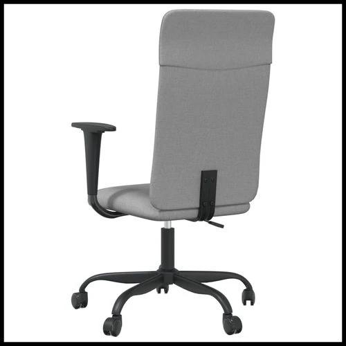 vidaXL vidaXL Office Chair Light Grey Fabric with Adjustable Height for Home Office Professionals - Office Chair