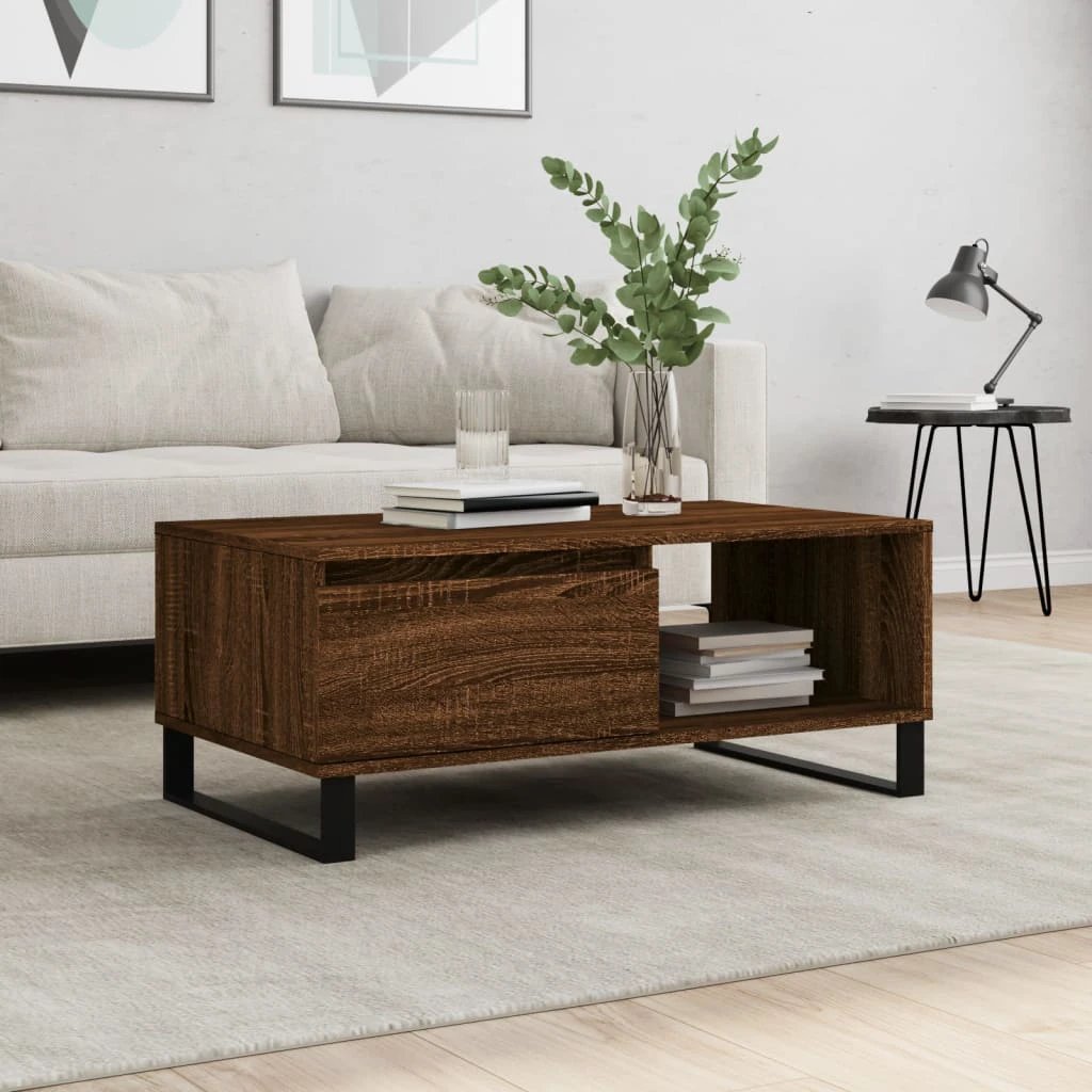 vidaXL Coffee Table 90x50x36.5 Engineered Wood Living Room by vidaXL