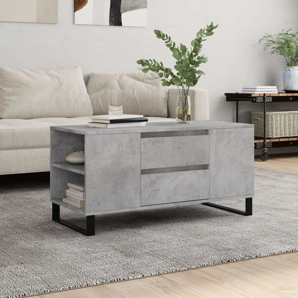 vidaXL vidaXL Coffee Table 102x44.5x50 cm Engineered Wood Moisture Resistant Living Room Storage - Coffee Table